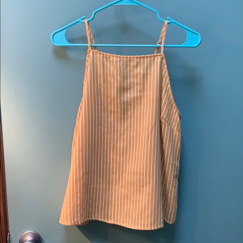 Yellow striped tank top